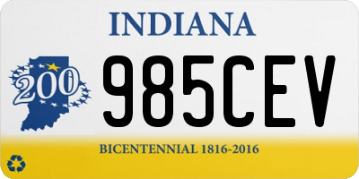 IN license plate 985CEV