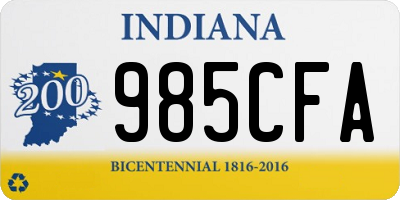 IN license plate 985CFA