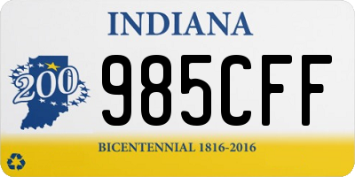 IN license plate 985CFF