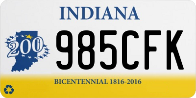 IN license plate 985CFK