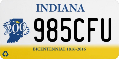 IN license plate 985CFU