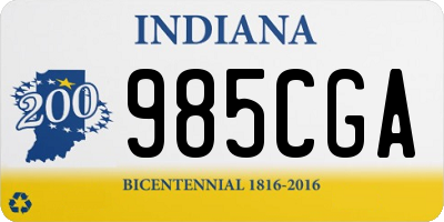 IN license plate 985CGA