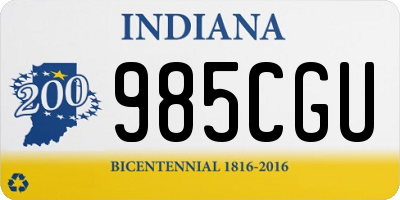 IN license plate 985CGU
