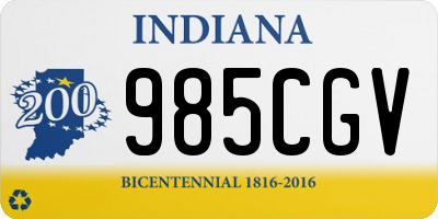 IN license plate 985CGV