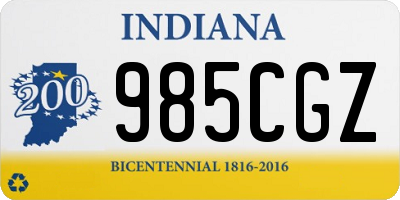 IN license plate 985CGZ