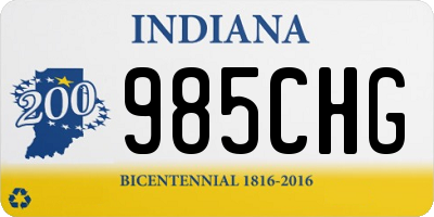 IN license plate 985CHG