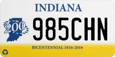 IN license plate 985CHN