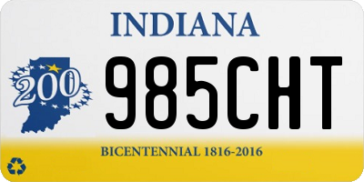 IN license plate 985CHT