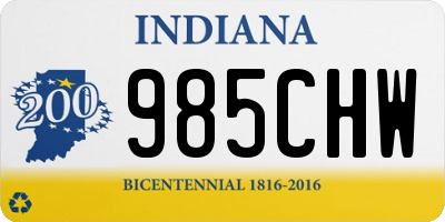 IN license plate 985CHW