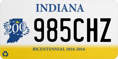 IN license plate 985CHZ