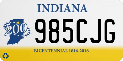 IN license plate 985CJG