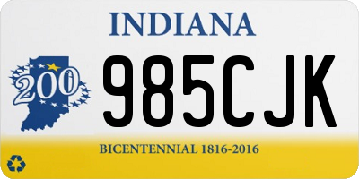 IN license plate 985CJK