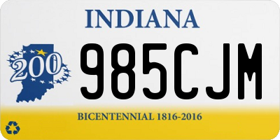 IN license plate 985CJM