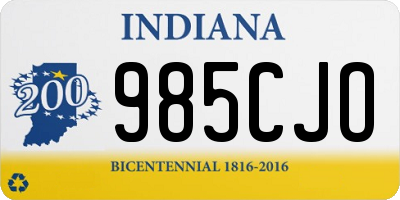 IN license plate 985CJO