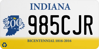 IN license plate 985CJR