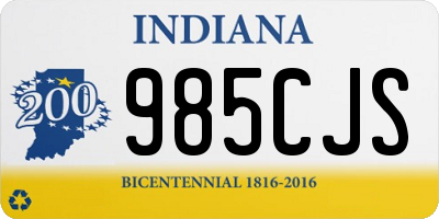 IN license plate 985CJS