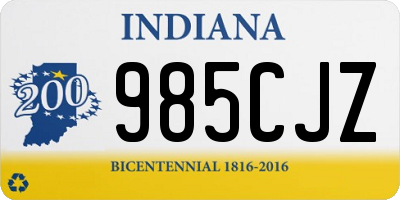 IN license plate 985CJZ