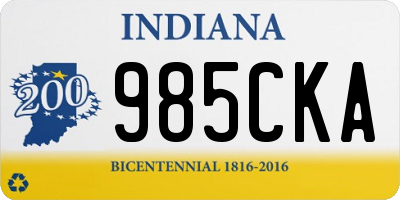 IN license plate 985CKA