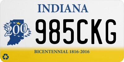 IN license plate 985CKG