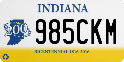 IN license plate 985CKM