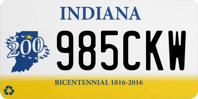 IN license plate 985CKW