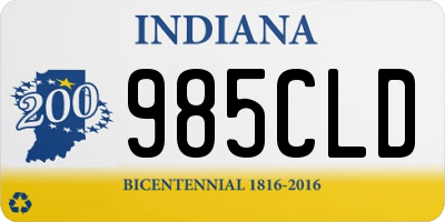 IN license plate 985CLD