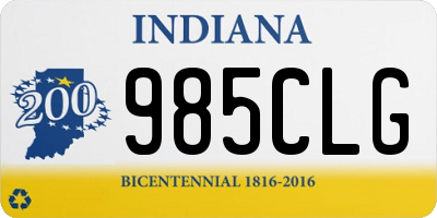 IN license plate 985CLG