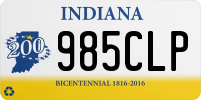 IN license plate 985CLP