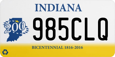 IN license plate 985CLQ