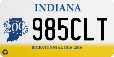 IN license plate 985CLT