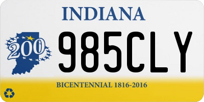 IN license plate 985CLY