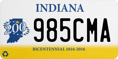 IN license plate 985CMA