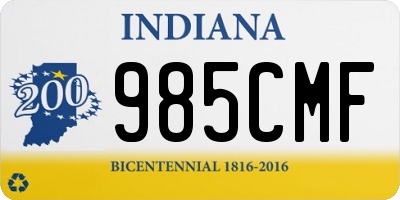 IN license plate 985CMF