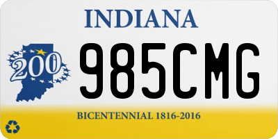 IN license plate 985CMG