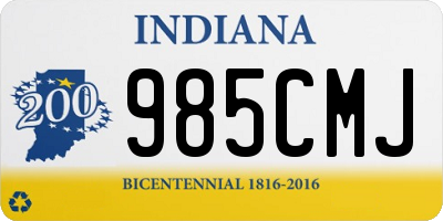 IN license plate 985CMJ