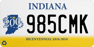 IN license plate 985CMK