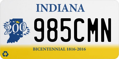 IN license plate 985CMN