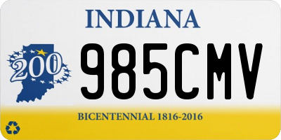 IN license plate 985CMV