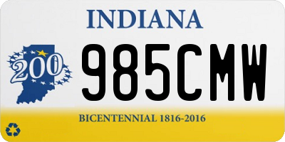 IN license plate 985CMW