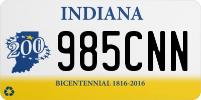 IN license plate 985CNN