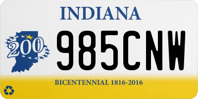 IN license plate 985CNW