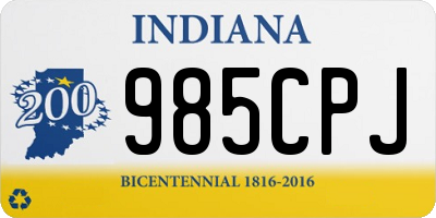 IN license plate 985CPJ