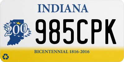 IN license plate 985CPK