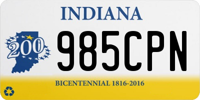 IN license plate 985CPN