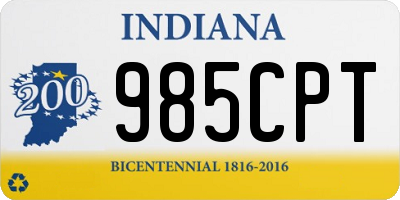 IN license plate 985CPT