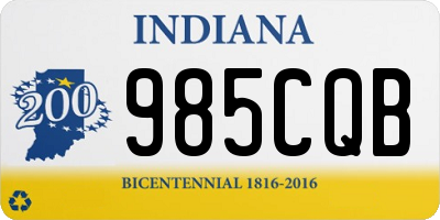 IN license plate 985CQB