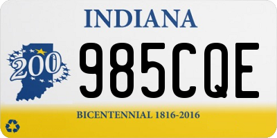 IN license plate 985CQE