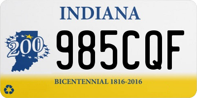 IN license plate 985CQF