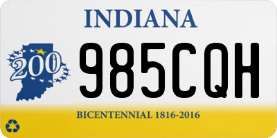 IN license plate 985CQH