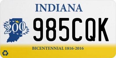 IN license plate 985CQK